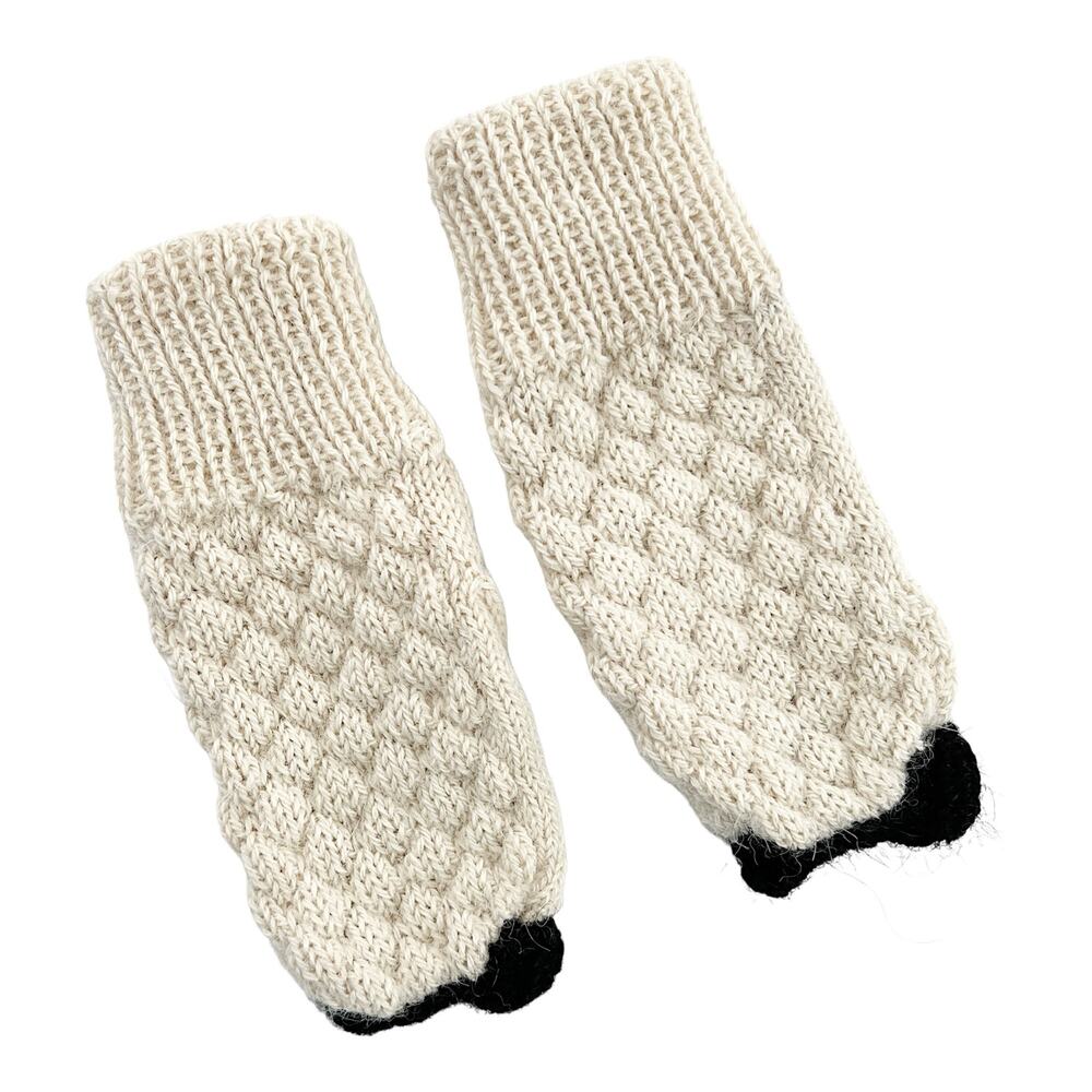 Oeuf Baby Alpaca Sheep Mittens Size 6-12 Months
